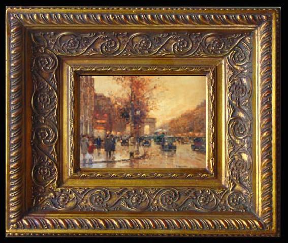 framed  unknow artist Paris Street, Ta078